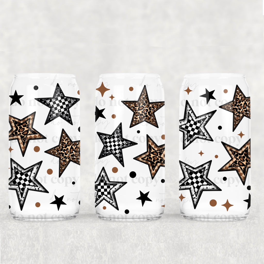 Checker Cheetah Stars 16 oz Tumbler