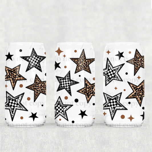 Checker Cheetah Stars 16 oz Tumbler