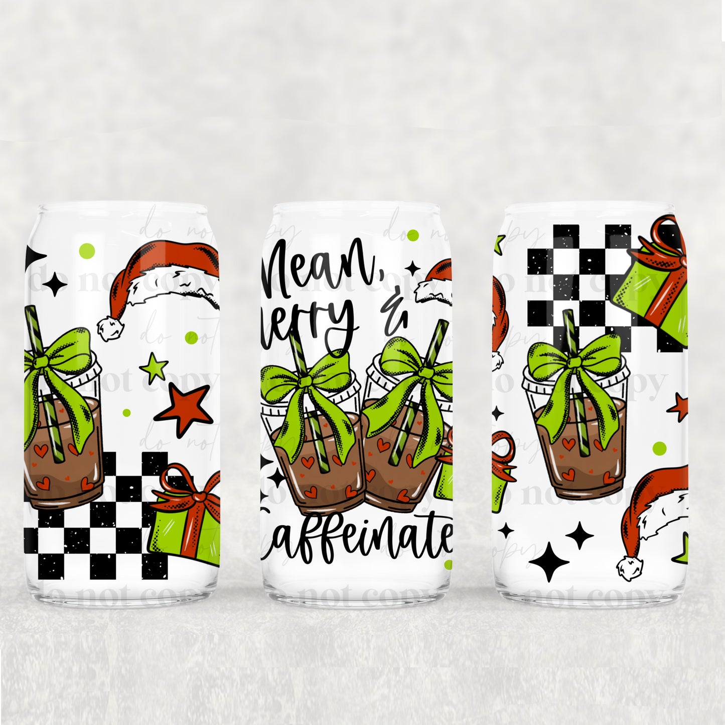 Mean, Merry, & Caffeinated  16 oz Tumbler