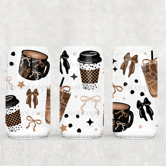 Neutral Coffee & Bows 16oz Tumbler
