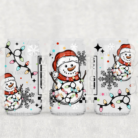 Merry & Bright Snowman 16oz Tumbler
