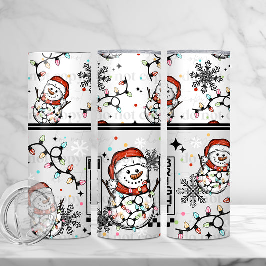 Merry & Bright Snowman Skinny Tumbler