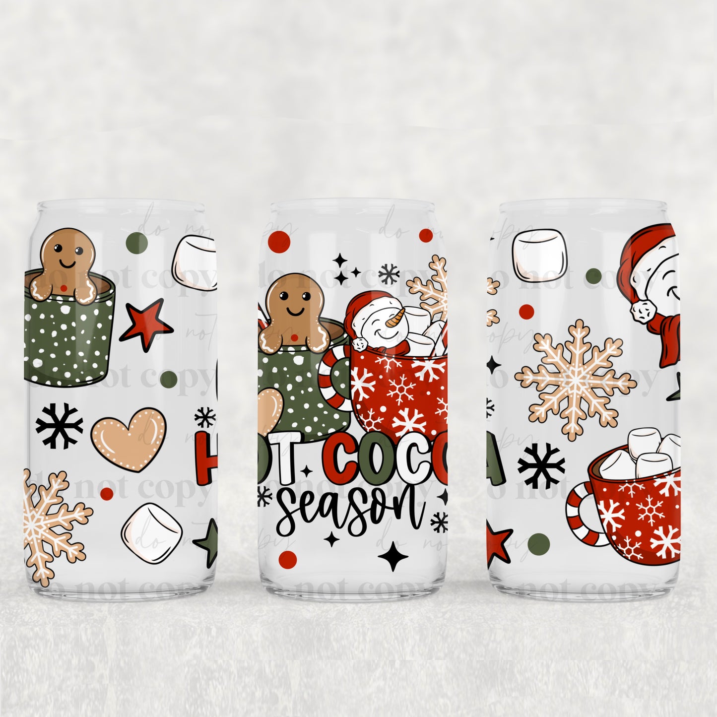 Hot Cocoa Season 16 oz Tumbler (Red)