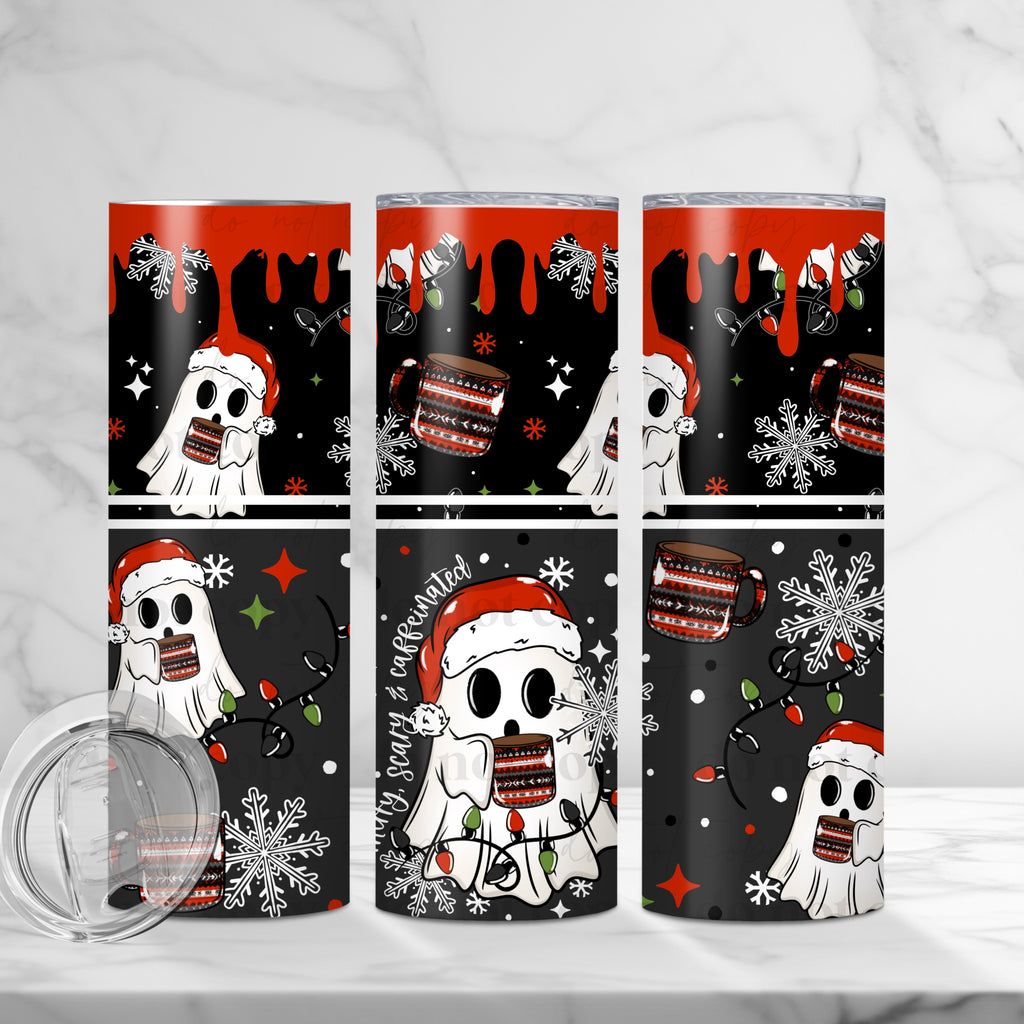 Merry Scary Caffeinated Skinny Tumbler